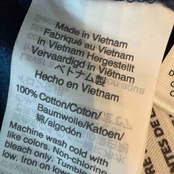 Madewell Denim Swiss Dot Short Sleeve Button Down Top Size L - Picture 6 of 6